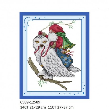 Санта Набір для вишивання хрестиком з друкованою схемою на тканині Joy SundayC589 - Вишивка хрестиком і бісером - Овечка Рукодільниця