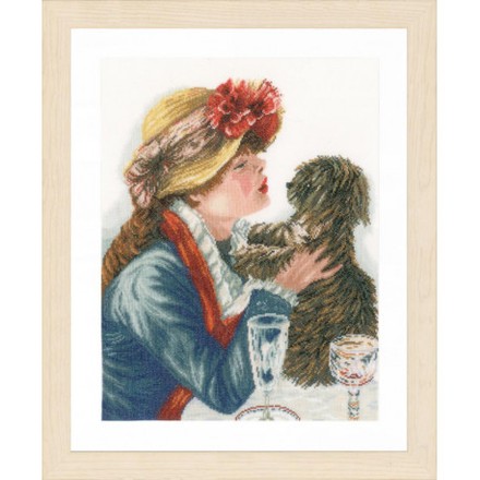 Набор для вышивания Lanarte Girl & Dog Девочка и собака PN-0168607 - Вишивка хрестиком і бісером - Овечка Рукодільниця