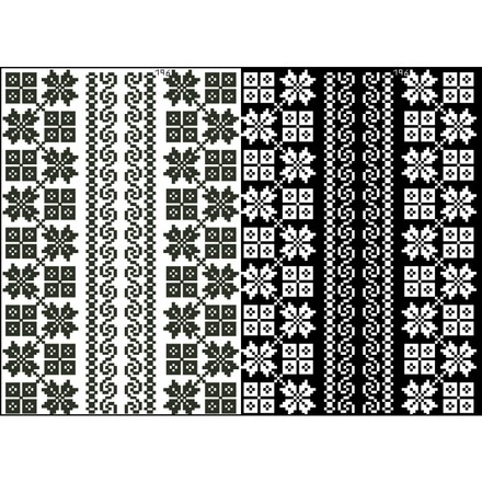 Канва с нанесенным рисунком для вышивки бисером и нитками на водорастворимом клеевом флизелине ФЛ196фн2030