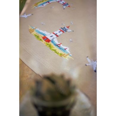 Маяки (скатертина) Набір для вишивання хрестиком Vervaco PN-0191522 - Вишивка хрестиком і бісером - Овечка Рукодільниця