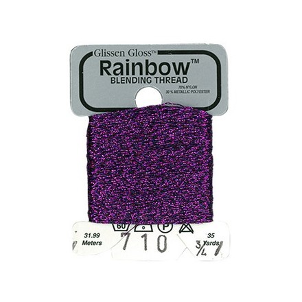 Rainbow Blending Thread 710 Double Violet Металлизированное мулине Glissen Gloss RBT710 - Вишивка хрестиком і бісером - Овечка Рукодільниця