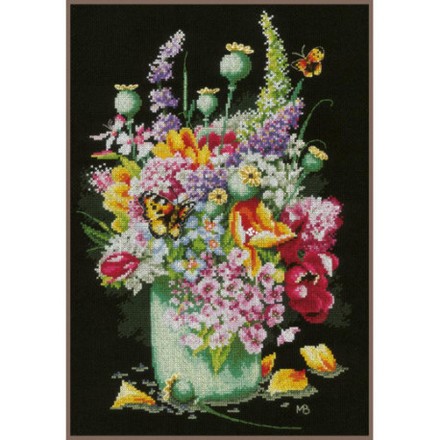 Букет цветов Набор для вышивки крестом LanArte PN-0183477 - Вишивка хрестиком і бісером - Овечка Рукодільниця
