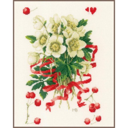 Цветочный подарок Набор для вышивки крестом LanArte PN-0183502 - Вишивка хрестиком і бісером - Овечка Рукодільниця