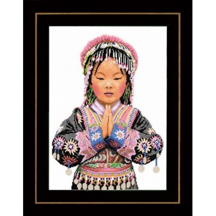 Дівчина з тайського гірського племені Набір для вишивання хрестиком LanArte PN-0200967 - Вишивка хрестиком і бісером - Овечка Рукодільниця