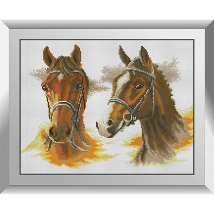 Две лошади. Набор алмазной живописи. Dream Art (31607D) - Вышивка крестиком и бисером - Овца Рукодельница