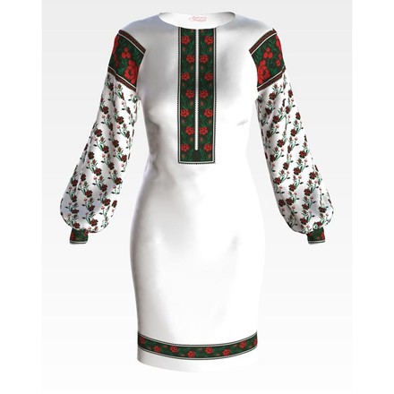 Набір для вишивки нитками Барвиста Вишиванка заготовки жіночої сукні – вишиванки Борщівська ПЛ128кБннннi