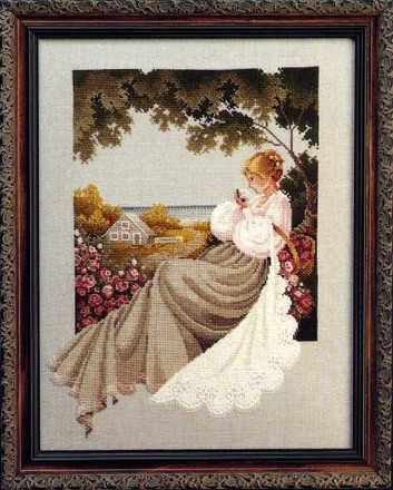 Nantucket Rose Троянда. Схеми вишивки хрестиком. Lavender Lace (LL20) - Вишивка хрестиком і бісером - Овечка Рукодільниця
