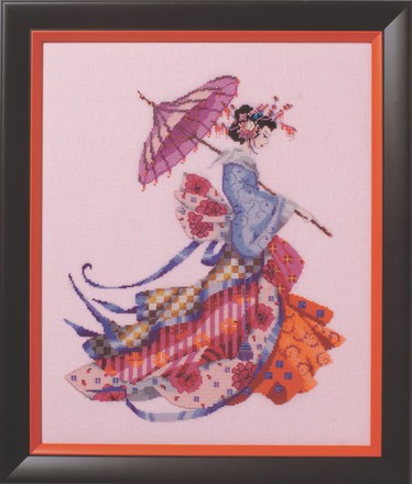 Miss Cherry Blossom Вишня у кольорі. Схема вишивки хрестиком. Mirabilia Design (MD153) - Вишивка хрестиком і бісером - Овечка Рукодільниця