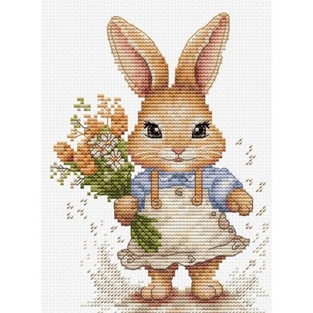 Щасливий кролик Набір для вишивання хрестиком Luca-S B1410 - Вишивка хрестиком і бісером - Овечка Рукодільниця