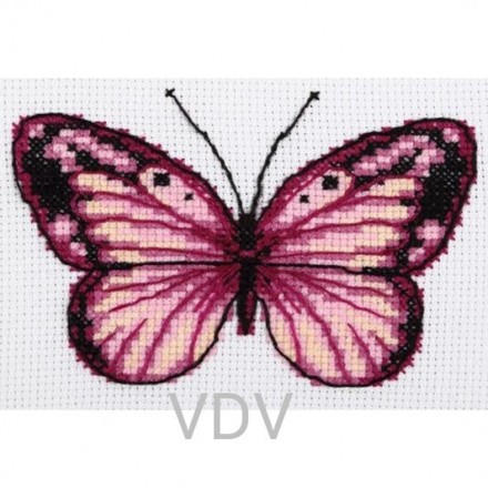 Метелик Набір для вишивання нитками VDV М-0214-S - Вишивка хрестиком і бісером - Овечка Рукодільниця