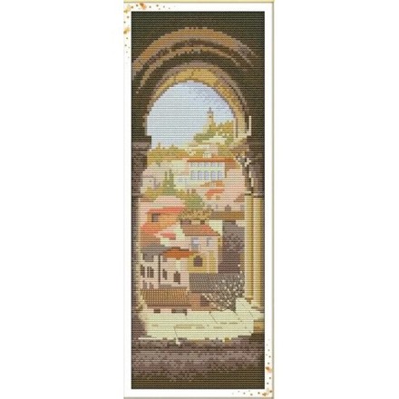 Іспанська арка Набір для вишивання хрестиком з друкованою схемою на тканині Joy Sunday F366-ct11JS - Вишивка хрестиком і бісером - Овечка Рукодільниця