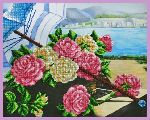 Троянди на березі. Набір для вишивання бісером. Картини Бісером (P-306кб) - Вишивка хрестиком і бісером - Овечка Рукодільниця