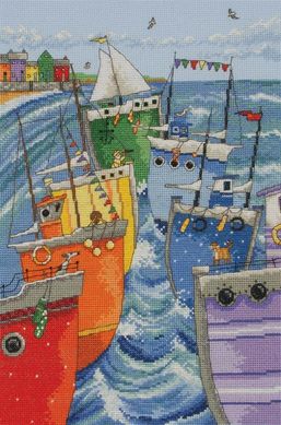 Райдужна флотилія (Rainbow Flotilla). Набір для вишивання. Anchor (PCE765) - Вишивка хрестиком і бісером - Овечка Рукодільниця