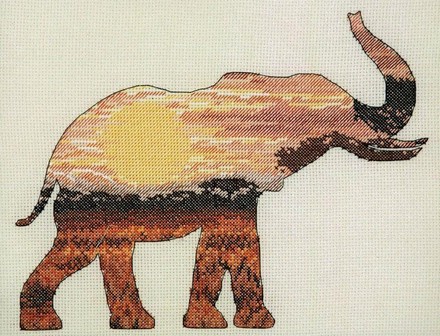 Силуэт слона. Набор для вышивания крестом. Anchor (05040) - Вышивка крестиком и бисером - Овца Рукодельница