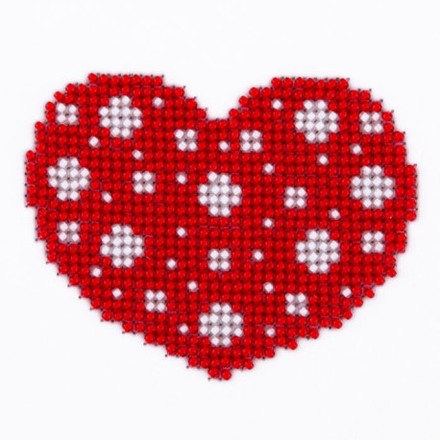 Серце Схема на тканині для вишивання бісером Louise O-409 - Вишивка хрестиком і бісером - Овечка Рукодільниця