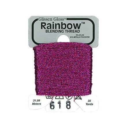 Rainbow Blending Thread 618 Purple Red Металлизированное мулине Glissen Gloss RBT618 - Вишивка хрестиком і бісером - Овечка Рукодільниця