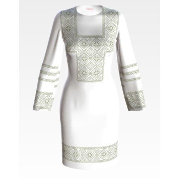 Набір для вишивки нитками Барвиста Вишиванка заготовки жіночої сукні – вишиванки Мережка ПЛ106кБннннi