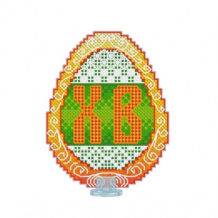 Пасхальне яйце Набір для вишивання хрестиком на пластиковій канві VOLOSHKA VPF_012 - Вишивка хрестиком і бісером - Овечка Рукодільниця