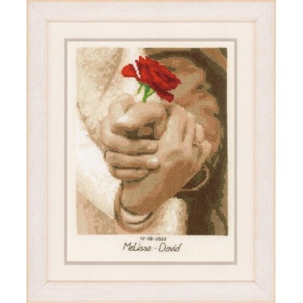 Весільна троянда Набір для вишивання хрестиком Vervaco PN-0198268 - Вишивка хрестиком і бісером - Овечка Рукодільниця