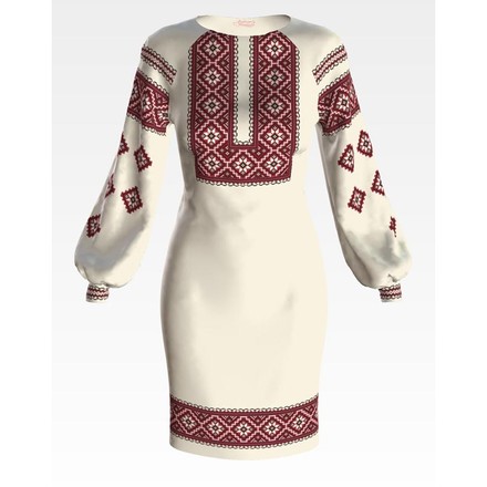 Заготовка жіночого плаття Старовинний орнамент для вишивки бісером ПЛ068кБнннн