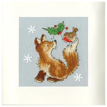 Рождественские друзья Набор-открытка для вышивания крестом Bothy Threads XMAS29 - Вышивка крестиком и бисером - Овца Рукодельница