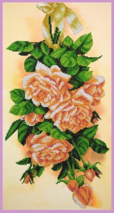 Винтажные розы. Набор для вышивания бисером. Картины бисером (P-387кб) - Вышивка крестиком и бисером - Овца Рукодельница