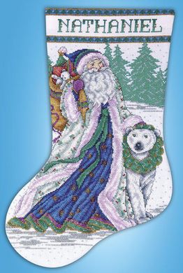Санта і полярний ведмідь. Набір для вишивання хрестом. Design Works (dw5986) - Вишивка хрестиком і бісером - Овечка Рукодільниця
