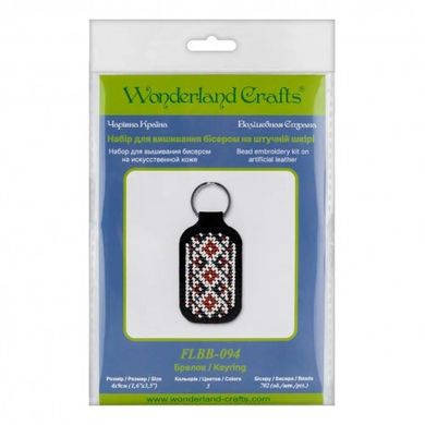 Брелок для ключів Набір для вишивання бісером на штучній шкірі Wonderland Сrafts FLBB-094 - Вишивка хрестиком і бісером - Овечка Рукодільниця