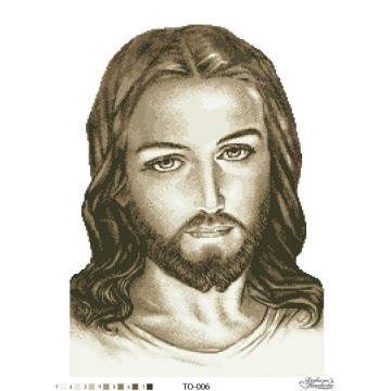 Схема картини Ісус бежевий для вишивки бісером на тканині ТО006пн4560 - Вишивка хрестиком і бісером - Овечка Рукодільниця