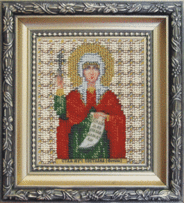 Ікона святої мучениці Світлани (Фотіни). Чарівна Мить (Б-1073) - Вишивка хрестиком і бісером - Овечка Рукодільниця