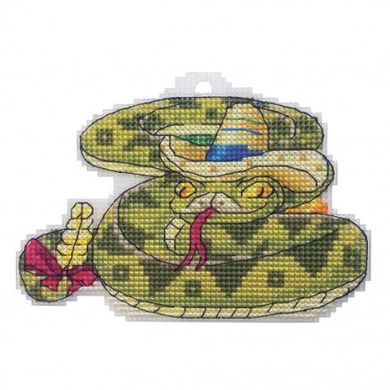 Змійка Набір для вишивання хрестиком на пластиковій канві Alisena 8079а - Вышивка крестиком и бисером - Овца Рукодельница