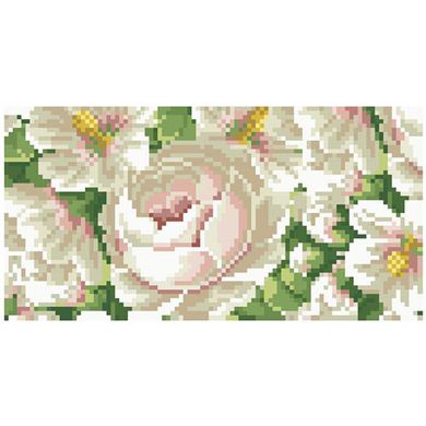 Набор для вышивки нитками Барвиста Вышиванка заготовки сшитого клатча Белые мальвы и розы КЛ190шБ1301i - Вышивка крестиком и бисером - Овца Рукодельница