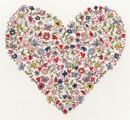 Love Heart. Набор для вышивания крестом. Bothy Threads (XKA1) - Вышивка крестиком и бисером - Овца Рукодельница