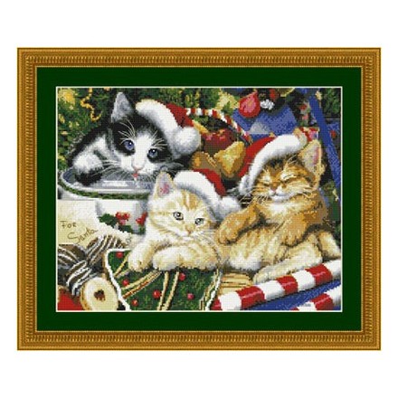 Набор для вышивания Kustom Krafts 98127 Мяу рождество - Вышивка крестиком и бисером - Овца Рукодельница