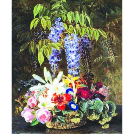 Цветы Принт для художественной вышивки Alisena AL1080а - Вишивка хрестиком і бісером - Овечка Рукодільниця