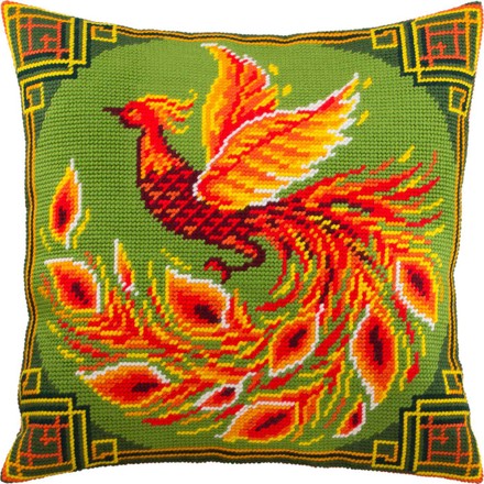 Китайская птица. Подушка для вышивания. Чарівниця (V-292) - Вышивка крестиком и бисером - Овца Рукодельница