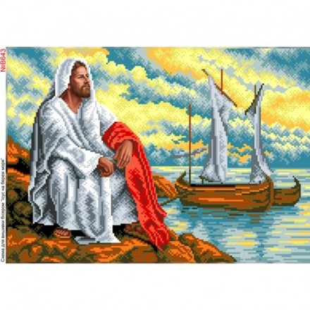 Ісус на березі моря Схема для вишивання бісером Biser-Art B643ба - Вышивка крестиком и бисером - Овца Рукодельница
