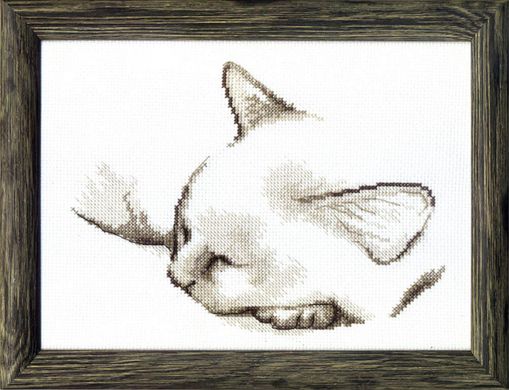 Сплячий котик. Набір для вишивання хрестом. Чарівна Мить (ВТ-071) - Вишивка хрестиком і бісером - Овечка Рукодільниця