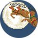 Набір для вишивки нитками Барвиста Вишиванка Пошита новорічна іграшка Казкові олені (серія: Ніч чудес) 14х14 ТР202аБ1414i