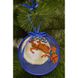 Набір для вишивки нитками Барвиста Вишиванка Пошита новорічна іграшка Казкові олені (серія: Ніч чудес) 14х14 ТР202аБ1414i