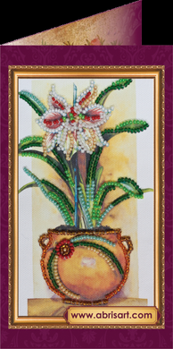 Квіти у подарунок-1. Вітальна листівка для вишивання бісером. Абріс Арт (AO-088) - Вишивка хрестиком і бісером - Овечка Рукодільниця