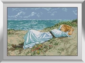 Набір для малювання каменями алмазний живопис Dream Art Відпочинок на березі (квадратні, повна) 31316D - Вишивка хрестиком і бісером - Овечка Рукодільниця