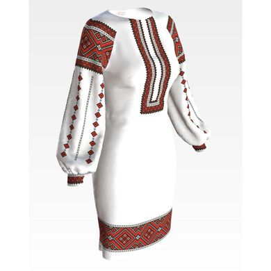 Набір для вишивки нитками Барвиста Вишиванка заготовки жіночої сукні – вишиванки Вогняна ПЛ075кБннннi