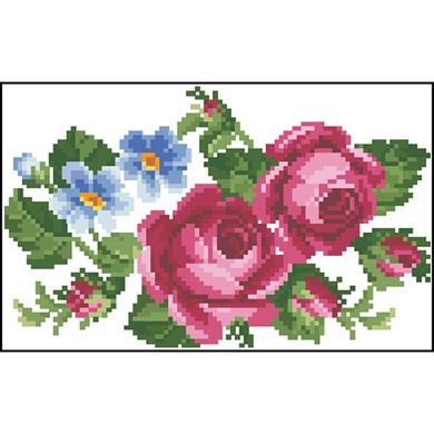 Заготовка клатча Розовые розы, фиалки для вышивки бисером КЛ009кБ1301 - Вышивка крестиком и бисером - Овца Рукодельница