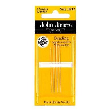 Beading №10 (4шт). Набор бисерных игл. John James (Англия) (JJ10510) - Вышивка крестиком и бисером - Овца Рукодельница