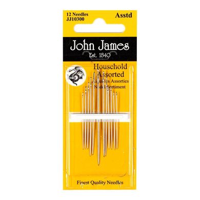 Household (12шт). Набір голки для шиття. John James (JJ10300) - Вишивка хрестиком і бісером - Овечка Рукодільниця