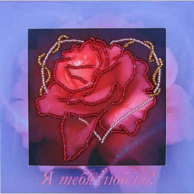 Набор для вышивания открытки бисером Butterfly 723 Роза - Вишивка хрестиком і бісером - Овечка Рукодільниця