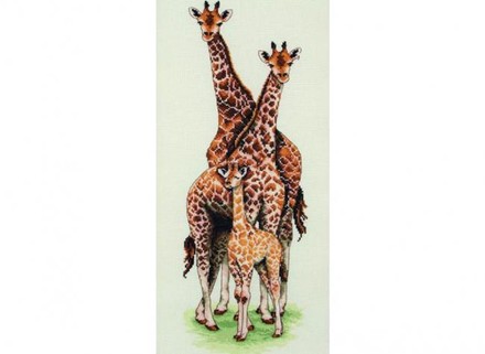 Сім'я жирафів (Giraffe Family). Набір для вишивання. Anchor (PCE740) - Вишивка хрестиком і бісером - Овечка Рукодільниця