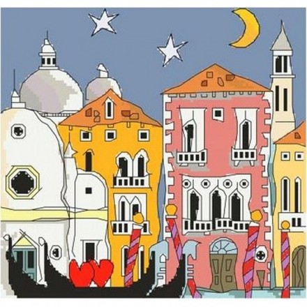 Венеція Канва з нанесеним малюнком для вишивання хрестиком Світ можливостей 537СМД - Вишивка хрестиком і бісером - Овечка Рукодільниця