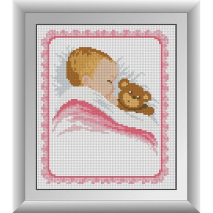 Метрика мишка (девочка). Dream Art (30387D) - Вышивка крестиком и бисером - Овца Рукодельница